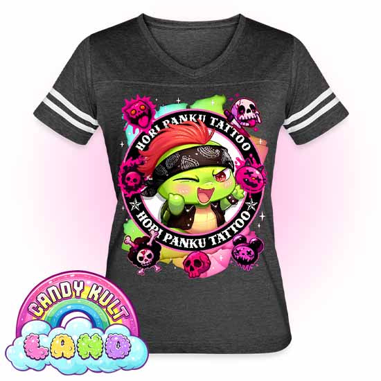 Hori Panku Tattoo Rainbow - Candy Kult Land Women’s Vintage Sport T-Shirt - Candy Kult - Candy Cult - Candy Kult Land - Wishbone - Boo Kitty - Panku - Frosti - Toxic Kitten - Hex-Heart - Cult Candy - Cake High Heels - [product_vendor}