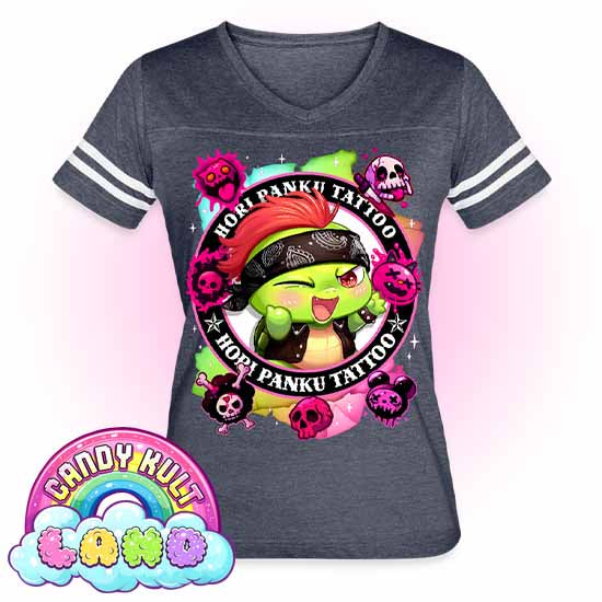 Hori Panku Tattoo Rainbow - Candy Kult Land Women’s Vintage Sport T-Shirt - Candy Kult - Candy Cult - Candy Kult Land - Wishbone - Boo Kitty - Panku - Frosti - Toxic Kitten - Hex-Heart - Cult Candy - Cake High Heels - [product_vendor}
