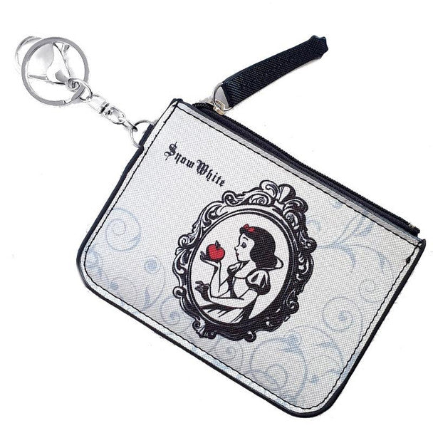Snow White Card Holder Purse Clip On / Key Ring Chain