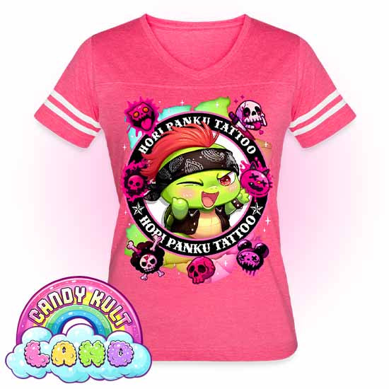 Hori Panku Tattoo Rainbow - Candy Kult Land Women’s Vintage Sport T-Shirt - Candy Kult - Candy Cult - Candy Kult Land - Wishbone - Boo Kitty - Panku - Frosti - Toxic Kitten - Hex-Heart - Cult Candy - Cake High Heels - [product_vendor}