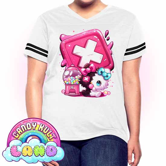 Toxic Kitten Bubble Gum Logo - Candy Kult Land Women’s Vintage Sport T-Shirt - Candy Kult - Candy Cult - Candy Kult Land - Wishbone - Boo Kitty - Panku - Frosti - Toxic Kitten - Hex-Heart - Cult Candy - Cake High Heels - [product_vendor}