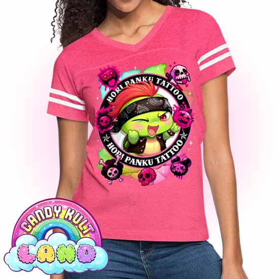 Hori Panku Tattoo Rainbow - Candy Kult Land Women’s Vintage Sport T-Shirt - Candy Kult - Candy Cult - Candy Kult Land - Wishbone - Boo Kitty - Panku - Frosti - Toxic Kitten - Hex-Heart - Cult Candy - Cake High Heels - [product_vendor}