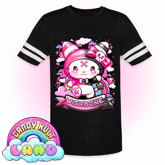 Wishbone Sparkle Punk  - Candy Kult Land Men's / Unisex Vintage Sport T-Shirt - Candy Kult - Candy Cult - Candy Kult Land - Wishbone - Boo Kitty - Panku - Frosti - Toxic Kitten - Hex-Heart - Cult Candy - Cake High Heels - [product_vendor}