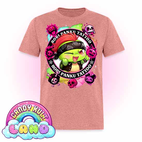 Hori Panku Tattoo Rainbow - Candy Kult Land COLOUR Men's / Unisex Classic T-Shirt - Candy Kult - Candy Cult - Candy Kult Land - Wishbone - Boo Kitty - Panku - Frosti - Toxic Kitten - Hex-Heart - Cult Candy - Cake High Heels - [product_vendor}