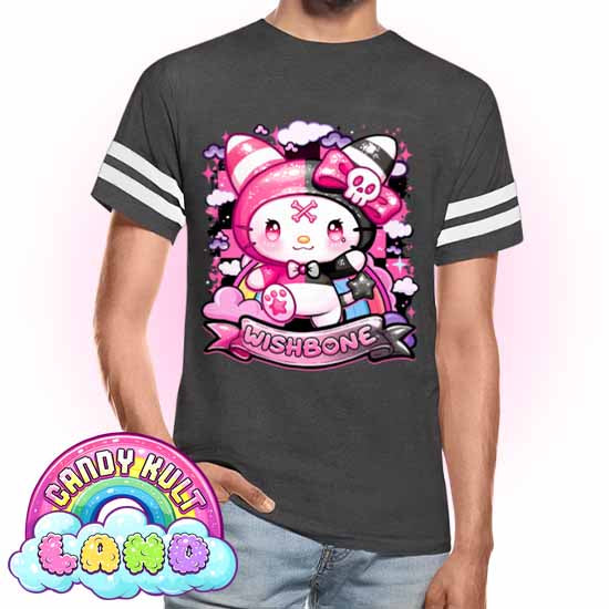 Wishbone Sparkle Punk  - Candy Kult Land Men's / Unisex Vintage Sport T-Shirt - Candy Kult - Candy Cult - Candy Kult Land - Wishbone - Boo Kitty - Panku - Frosti - Toxic Kitten - Hex-Heart - Cult Candy - Cake High Heels - [product_vendor}