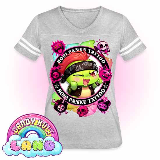 Hori Panku Tattoo Rainbow - Candy Kult Land Women’s Vintage Sport T-Shirt - Candy Kult - Candy Cult - Candy Kult Land - Wishbone - Boo Kitty - Panku - Frosti - Toxic Kitten - Hex-Heart - Cult Candy - Cake High Heels - [product_vendor}