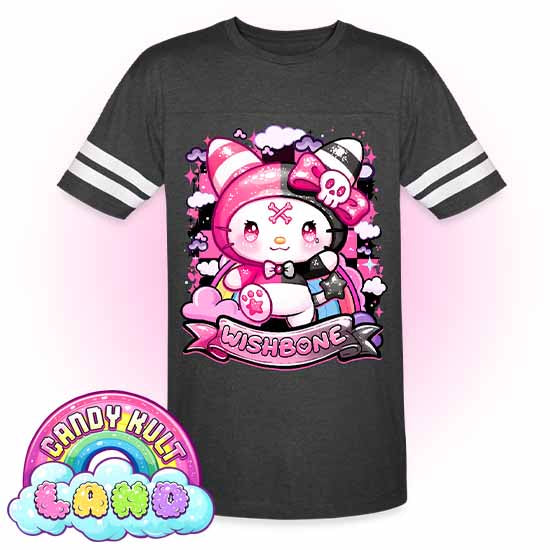 Wishbone Sparkle Punk  - Candy Kult Land Men's / Unisex Vintage Sport T-Shirt - Candy Kult - Candy Cult - Candy Kult Land - Wishbone - Boo Kitty - Panku - Frosti - Toxic Kitten - Hex-Heart - Cult Candy - Cake High Heels - [product_vendor}