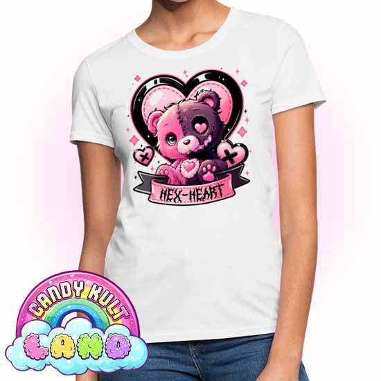 Hex-Heart - Candy Kult Land Women's FITTED T-Shirt - Candy Kult - Candy Cult - Candy Kult Land - Wishbone - Boo Kitty - Panku - Frosti - Toxic Kitten - Hex-Heart - Cult Candy - Cake High Heels - [product_vendor}