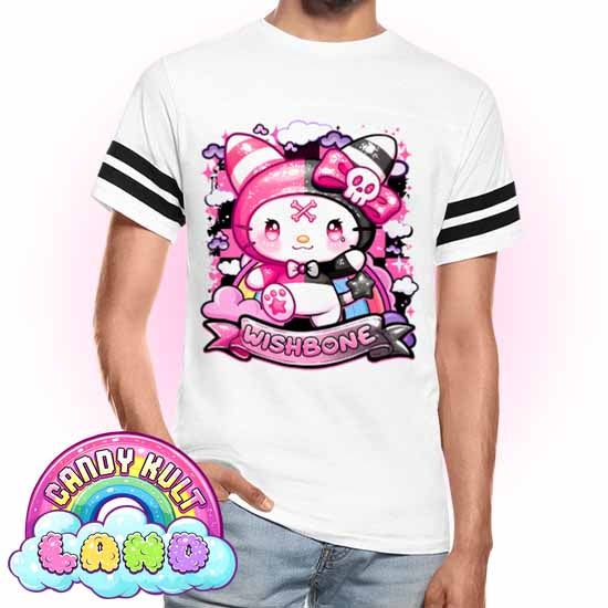 Wishbone Sparkle Punk  - Candy Kult Land Men's / Unisex Vintage Sport T-Shirt - Candy Kult - Candy Cult - Candy Kult Land - Wishbone - Boo Kitty - Panku - Frosti - Toxic Kitten - Hex-Heart - Cult Candy - Cake High Heels - [product_vendor}