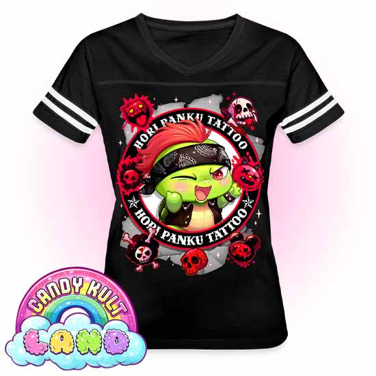 Hori Panku Tattoo Black - Candy Kult Land Women’s Vintage Sport T-Shirt - Candy Kult - Candy Cult - Candy Kult Land - Wishbone - Boo Kitty - Panku - Frosti - Toxic Kitten - Hex-Heart - Cult Candy - Cake High Heels - [product_vendor}