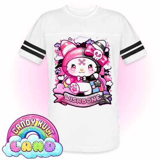 Wishbone Sparkle Punk  - Candy Kult Land Men's / Unisex Vintage Sport T-Shirt - Candy Kult - Candy Cult - Candy Kult Land - Wishbone - Boo Kitty - Panku - Frosti - Toxic Kitten - Hex-Heart - Cult Candy - Cake High Heels - [product_vendor}