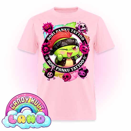 Hori Panku Tattoo Rainbow - Candy Kult Land COLOUR Men's / Unisex Classic T-Shirt - Candy Kult - Candy Cult - Candy Kult Land - Wishbone - Boo Kitty - Panku - Frosti - Toxic Kitten - Hex-Heart - Cult Candy - Cake High Heels - [product_vendor}