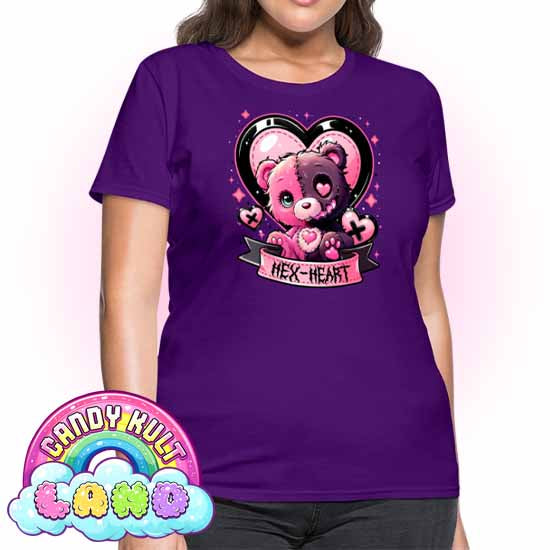 Hex-Heart - Candy Kult Land Women's FITTED T-Shirt - Candy Kult - Candy Cult - Candy Kult Land - Wishbone - Boo Kitty - Panku - Frosti - Toxic Kitten - Hex-Heart - Cult Candy - Cake High Heels - [product_vendor}