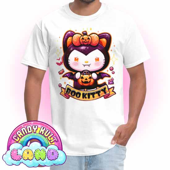 Boo Kitty - Candy Kult Land Men's / Unisex Classic T-Shirt - Candy Kult - Candy Cult - Candy Kult Land - Wishbone - Boo Kitty - Panku - Frosti - Toxic Kitten - Hex-Heart - Cult Candy - Cake High Heels - [product_vendor}