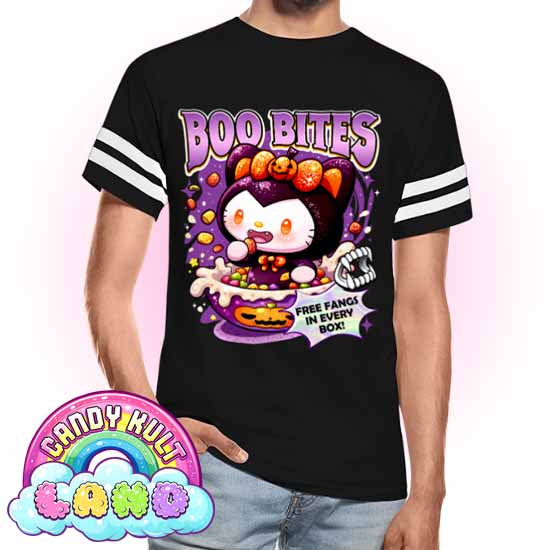 Boo Bites Cereal - Candy Kult Land Men's / Unisex Vintage Sport T-Shirt - Candy Kult - Candy Cult - Candy Kult Land - Wishbone - Boo Kitty - Panku - Frosti - Toxic Kitten - Hex-Heart - Cult Candy - Cake High Heels - [product_vendor}