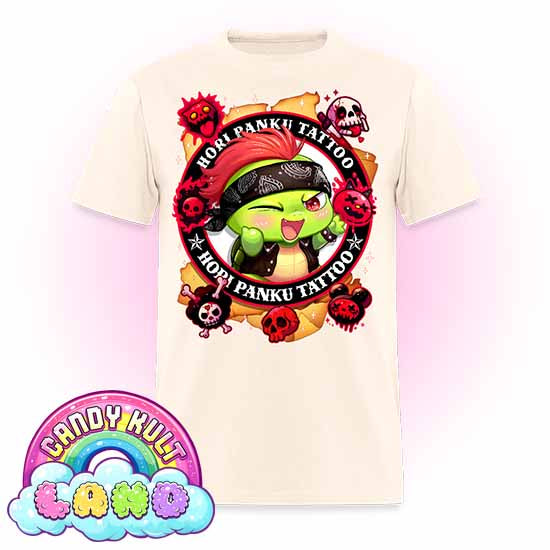 Hori Panku Tattoo - Candy Kult Land Men's / Unisex Classic T-Shirt - Candy Kult - Candy Cult - Candy Kult Land - Wishbone - Boo Kitty - Panku - Frosti - Toxic Kitten - Hex-Heart - Cult Candy - Cake High Heels - [product_vendor}