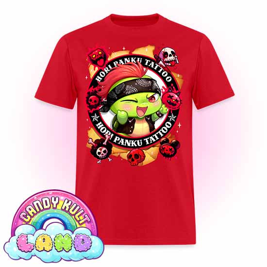 Hori Panku Tattoo - Candy Kult Land COLOUR Men's / Unisex Classic T-Shirt - Candy Kult - Candy Cult - Candy Kult Land - Wishbone - Boo Kitty - Panku - Frosti - Toxic Kitten - Hex-Heart - Cult Candy - Cake High Heels - [product_vendor}