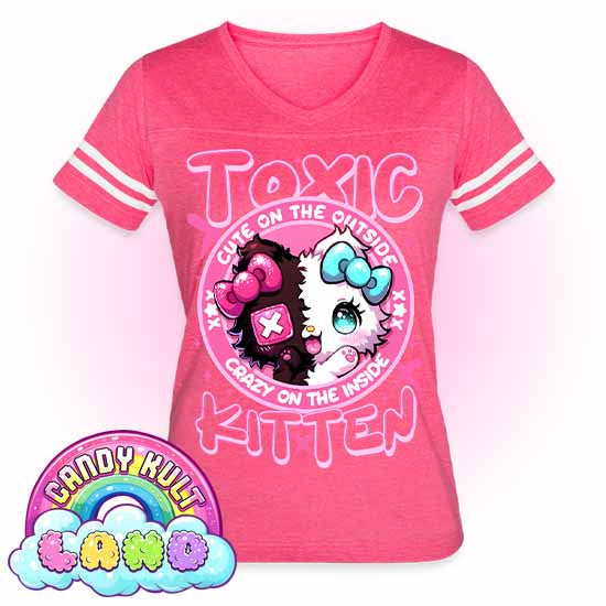 - Candy Kult Land Women’s Vintage Sport T-Shirt - Candy Kult - Candy Cult - Candy Kult Land - Wishbone - Boo Kitty - Panku - Frosti - Toxic Kitten - Hex-Heart - Cult Candy - Cake High Heels - [product_vendor}