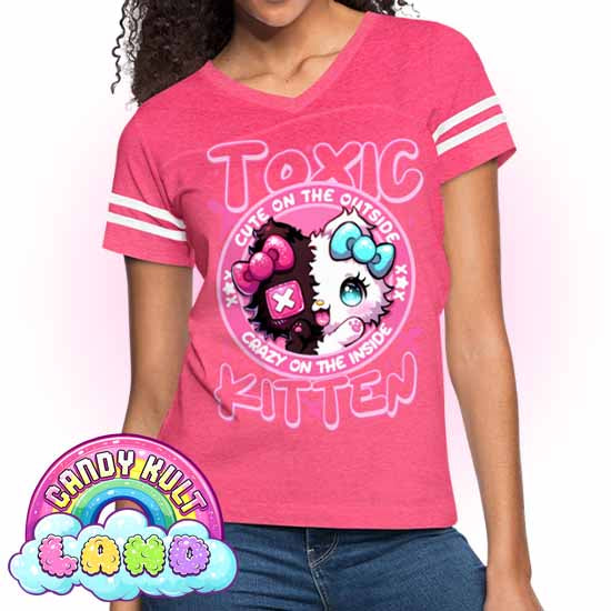 - Candy Kult Land Women’s Vintage Sport T-Shirt - Candy Kult - Candy Cult - Candy Kult Land - Wishbone - Boo Kitty - Panku - Frosti - Toxic Kitten - Hex-Heart - Cult Candy - Cake High Heels - [product_vendor}