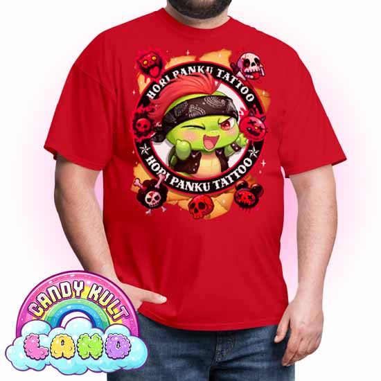 Hori Panku Tattoo - Candy Kult Land COLOUR Men's / Unisex Classic T-Shirt - Candy Kult - Candy Cult - Candy Kult Land - Wishbone - Boo Kitty - Panku - Frosti - Toxic Kitten - Hex-Heart - Cult Candy - Cake High Heels - [product_vendor}