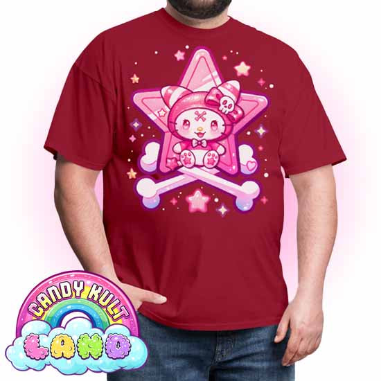 Wishbone Crossbones - Candy Kult Land COLOUR  Men's / Unisex Classic T-Shirt - Candy Kult - Candy Cult - Candy Kult Land - Wishbone - Boo Kitty - Panku - Frosti - Toxic Kitten - Hex-Heart - Cult Candy - Cake High Heels - [product_vendor}