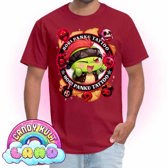 Hori Panku Tattoo - Candy Kult Land COLOUR Men's / Unisex Classic T-Shirt - Candy Kult - Candy Cult - Candy Kult Land - Wishbone - Boo Kitty - Panku - Frosti - Toxic Kitten - Hex-Heart - Cult Candy - Cake High Heels - [product_vendor}