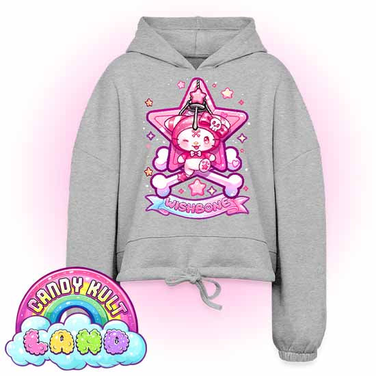 Wishbone claw Machine Logo -  Cand kult Land Women’s Cropped Hoodie