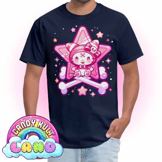 Wishbone Crossbones - Candy Kult Land COLOUR  Men's / Unisex Classic T-Shirt - Candy Kult - Candy Cult - Candy Kult Land - Wishbone - Boo Kitty - Panku - Frosti - Toxic Kitten - Hex-Heart - Cult Candy - Cake High Heels - [product_vendor}