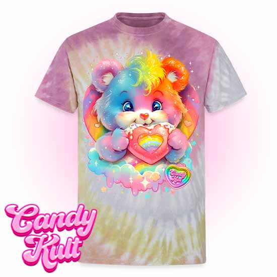 For the Love Of Rainbows - Retro Candy Unisex Tie Dye T-Shirt - Candy Kult - Candy Cult - Candy Kult Land - Wishbone - Boo Kitty - Panku - Frosti - Toxic Kitten - Hex-Heart - Cult Candy - Cake High Heels - [product_vendor}