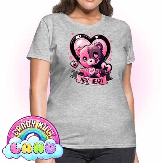 Hex-Heart - Candy Kult Land Women's FITTED T-Shirt - Candy Kult - Candy Cult - Candy Kult Land - Wishbone - Boo Kitty - Panku - Frosti - Toxic Kitten - Hex-Heart - Cult Candy - Cake High Heels - [product_vendor}
