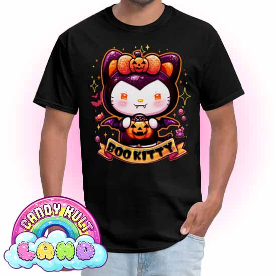 Boo Kitty - Candy Kult Land Men's / Unisex Classic T-Shirt - Candy Kult - Candy Cult - Candy Kult Land - Wishbone - Boo Kitty - Panku - Frosti - Toxic Kitten - Hex-Heart - Cult Candy - Cake High Heels - [product_vendor}
