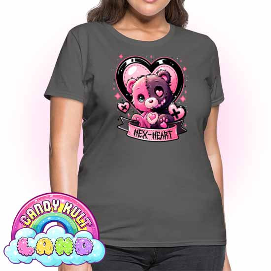 Hex-Heart - Candy Kult Land Women's FITTED T-Shirt - Candy Kult - Candy Cult - Candy Kult Land - Wishbone - Boo Kitty - Panku - Frosti - Toxic Kitten - Hex-Heart - Cult Candy - Cake High Heels - [product_vendor}