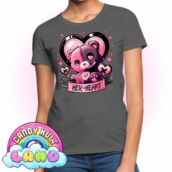 Hex-Heart - Candy Kult Land Women's FITTED T-Shirt - Candy Kult - Candy Cult - Candy Kult Land - Wishbone - Boo Kitty - Panku - Frosti - Toxic Kitten - Hex-Heart - Cult Candy - Cake High Heels - [product_vendor}