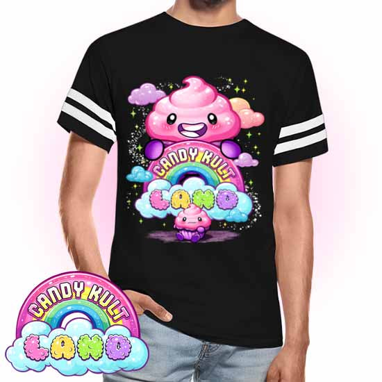 Frosti Candy Kult Land Logo  - Men's / Unisex Vintage Sport T-Shirt - Candy Kult - Candy Cult - Candy Kult Land - Wishbone - Boo Kitty - Panku - Frosti - Toxic Kitten - Hex-Heart - Cult Candy - Cake High Heels - [product_vendor}