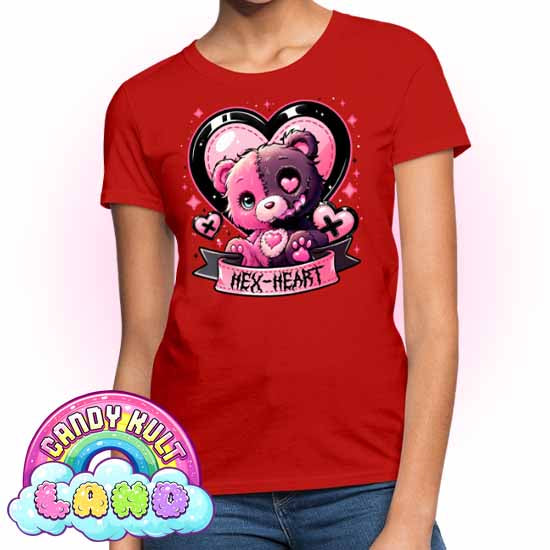 Hex-Heart - Candy Kult Land Women's FITTED T-Shirt - Candy Kult - Candy Cult - Candy Kult Land - Wishbone - Boo Kitty - Panku - Frosti - Toxic Kitten - Hex-Heart - Cult Candy - Cake High Heels - [product_vendor}