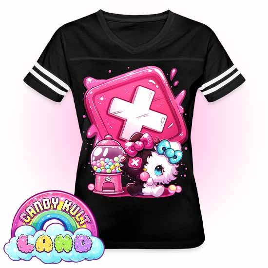 Toxic Kitten Bubble Gum Logo - Candy Kult Land Women’s Vintage Sport T-Shirt - Candy Kult - Candy Cult - Candy Kult Land - Wishbone - Boo Kitty - Panku - Frosti - Toxic Kitten - Hex-Heart - Cult Candy - Cake High Heels - [product_vendor}