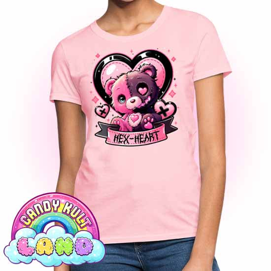 Hex-Heart - Candy Kult Land Women's FITTED T-Shirt - Candy Kult - Candy Cult - Candy Kult Land - Wishbone - Boo Kitty - Panku - Frosti - Toxic Kitten - Hex-Heart - Cult Candy - Cake High Heels - [product_vendor}
