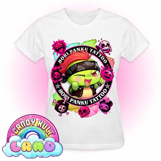 Hori Panku Tattoo Rainbow - Candy Kult land REGULAR FIT Ladies T-Shirt - Candy Kult - Candy Cult - Candy Kult Land - Wishbone - Boo Kitty - Panku - Frosti - Toxic Kitten - Hex-Heart - Cult Candy - Cake High Heels - [product_vendor}