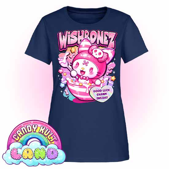 Wishbonez Cereal - Candy kult Land Women's FITTED T-Shirt - Candy Kult - Candy Cult - Candy Kult Land - Wishbone - Boo Kitty - Panku - Frosti - Toxic Kitten - Hex-Heart - Cult Candy - Cake High Heels - [product_vendor}