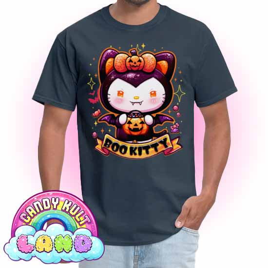 Boo Kitty - Candy Kult Land Men's / Unisex Classic T-Shirt - Candy Kult - Candy Cult - Candy Kult Land - Wishbone - Boo Kitty - Panku - Frosti - Toxic Kitten - Hex-Heart - Cult Candy - Cake High Heels - [product_vendor}