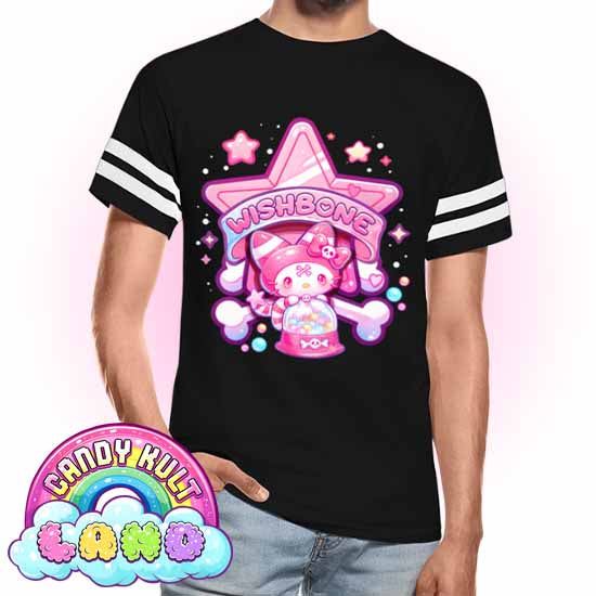 Wishbone Gumball Machine Logo  - Candy Kult Land Men's / Unisex Vintage Sport T-Shirt - Candy Kult - Candy Cult - Candy Kult Land - Wishbone - Boo Kitty - Panku - Frosti - Toxic Kitten - Hex-Heart - Cult Candy - Cake High Heels - [product_vendor}