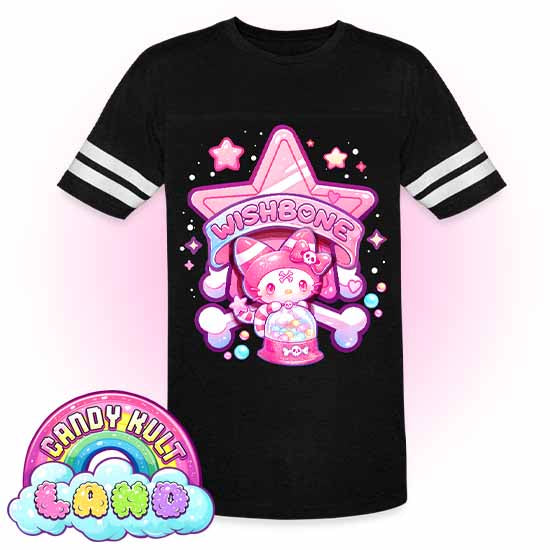Wishbone Gumball Machine Logo  - Candy Kult Land Men's / Unisex Vintage Sport T-Shirt - Candy Kult - Candy Cult - Candy Kult Land - Wishbone - Boo Kitty - Panku - Frosti - Toxic Kitten - Hex-Heart - Cult Candy - Cake High Heels - [product_vendor}