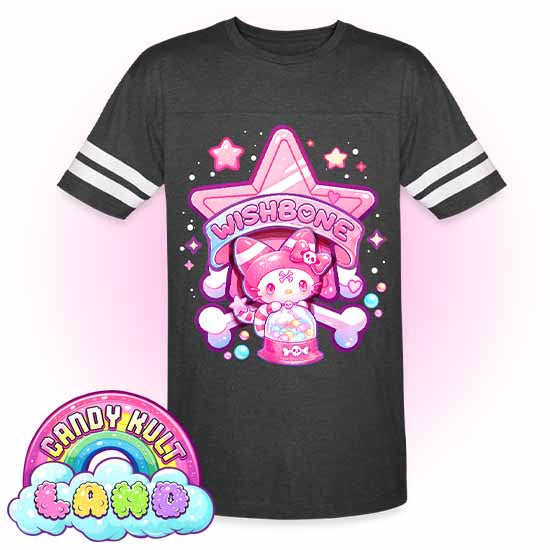 Wishbone Gumball Machine Logo  - Candy Kult Land Men's / Unisex Vintage Sport T-Shirt - Candy Kult - Candy Cult - Candy Kult Land - Wishbone - Boo Kitty - Panku - Frosti - Toxic Kitten - Hex-Heart - Cult Candy - Cake High Heels - [product_vendor}