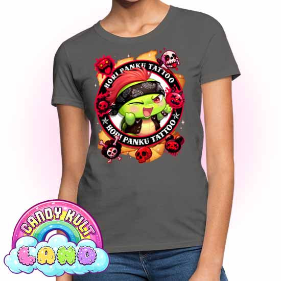 Hori Panku Tattoo - Candy Kult Land Women's FITTED T-Shirt - Candy Kult - Candy Cult - Candy Kult Land - Wishbone - Boo Kitty - Panku - Frosti - Toxic Kitten - Hex-Heart - Cult Candy - Cake High Heels - [product_vendor}