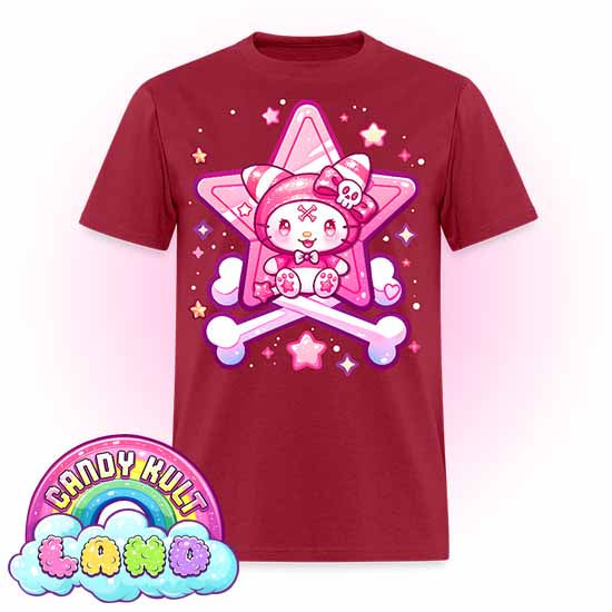 Wishbone Crossbones - Candy Kult Land COLOUR  Men's / Unisex Classic T-Shirt - Candy Kult - Candy Cult - Candy Kult Land - Wishbone - Boo Kitty - Panku - Frosti - Toxic Kitten - Hex-Heart - Cult Candy - Cake High Heels - [product_vendor}