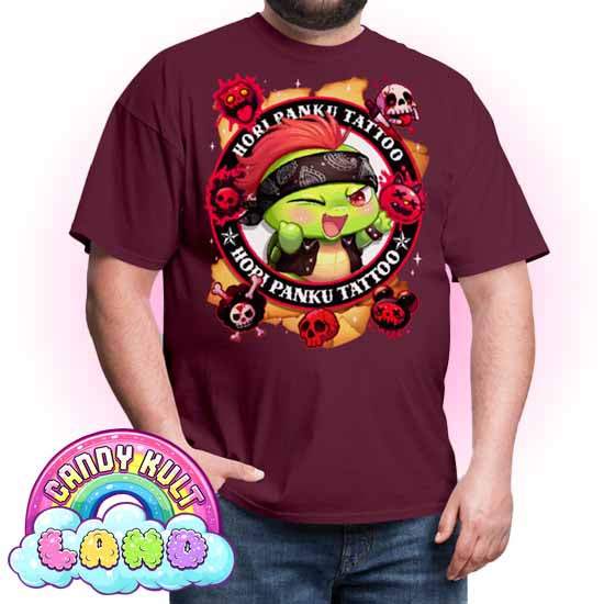 Hori Panku Tattoo - Candy Kult Land COLOUR Men's / Unisex Classic T-Shirt - Candy Kult - Candy Cult - Candy Kult Land - Wishbone - Boo Kitty - Panku - Frosti - Toxic Kitten - Hex-Heart - Cult Candy - Cake High Heels - [product_vendor}