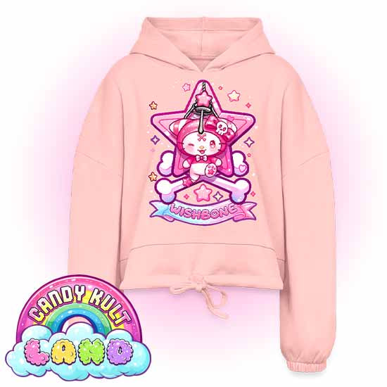 Wishbone claw Machine Logo -  Cand kult Land Women’s Cropped Hoodie