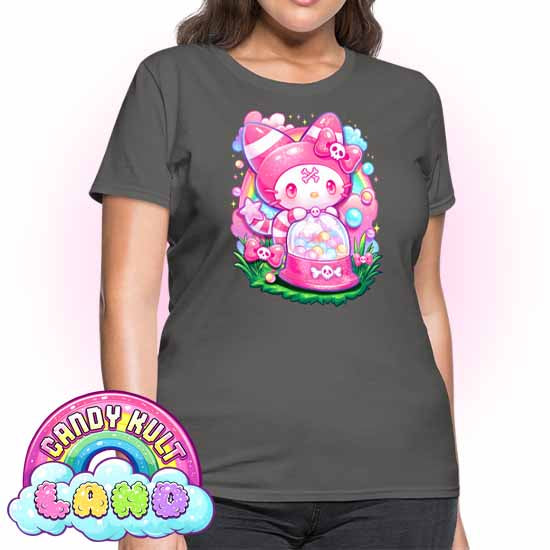 Wishbone Gumball Machine - Candy Kult Land Women's FITTED T-Shirt - Candy Kult - Candy Cult - Candy Kult Land - Wishbone - Boo Kitty - Panku - Frosti - Toxic Kitten - Hex-Heart - Cult Candy - Cake High Heels - [product_vendor}