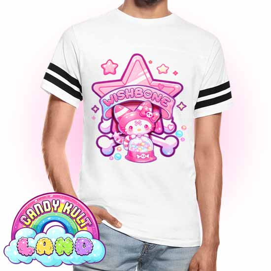Wishbone Gumball Machine Logo  - Candy Kult Land Men's / Unisex Vintage Sport T-Shirt - Candy Kult - Candy Cult - Candy Kult Land - Wishbone - Boo Kitty - Panku - Frosti - Toxic Kitten - Hex-Heart - Cult Candy - Cake High Heels - [product_vendor}