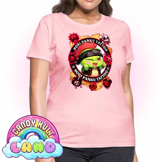 Hori Panku Tattoo - Candy Kult Land Women's FITTED T-Shirt - Candy Kult - Candy Cult - Candy Kult Land - Wishbone - Boo Kitty - Panku - Frosti - Toxic Kitten - Hex-Heart - Cult Candy - Cake High Heels - [product_vendor}